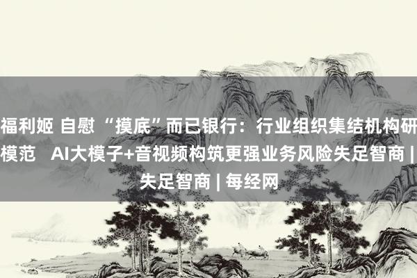 福利姬 自慰 “摸底”而已银行：行业组织集结机构研制行业模范   AI大模子+音视频构筑更强业务风险失足智商 | 每经网