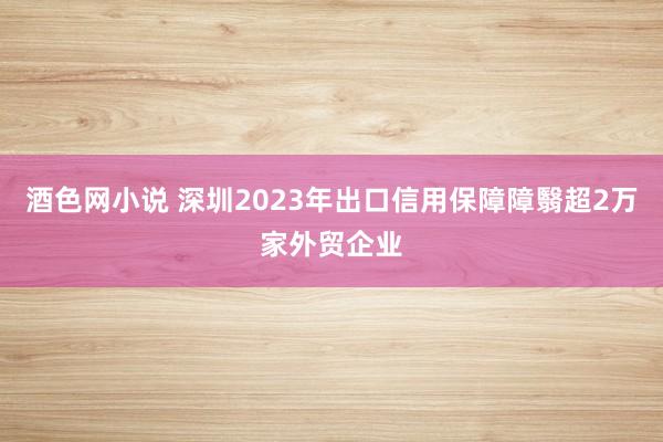 酒色网小说 深圳2023年出口信用保障障翳超2万家外贸企业