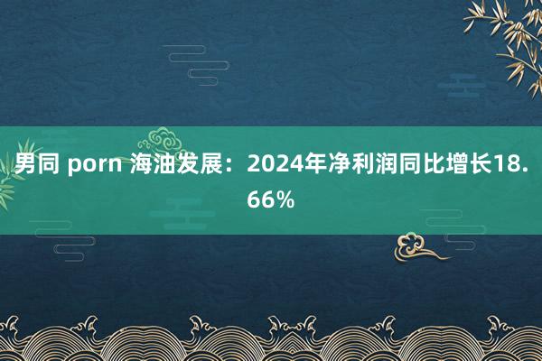 男同 porn 海油发展：2024年净利润同比增长18.66%