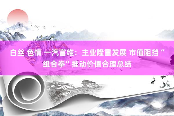 白丝 色情 一汽富维：主业隆重发展 市值阻挡“组合拳”推动价值合理总结